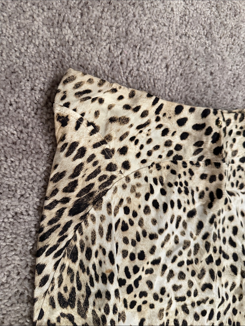 Vintage ROBERTO CAVALLI Leopard Silk Skirt Sz S - Picture 3 of 10